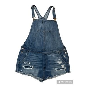 American Eagle Outfitters Blue Denim Overalls